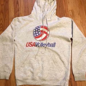 Heather grey USA volleyball hoodie